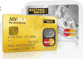 Western Union Prepaid Kreditkarte von MasterCard