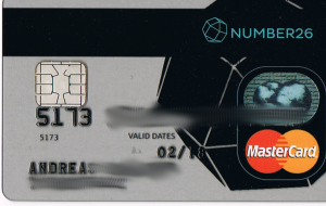 Die Number26 MasterCard Kreditkarte